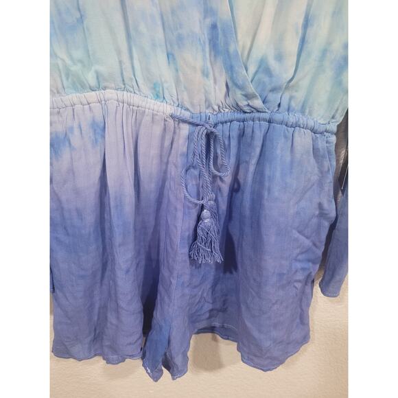 Lulu's Women's Tie Dye Romper One Piece Jumpsuit Long Sleeve size Small #6 - Picture 3 of 7